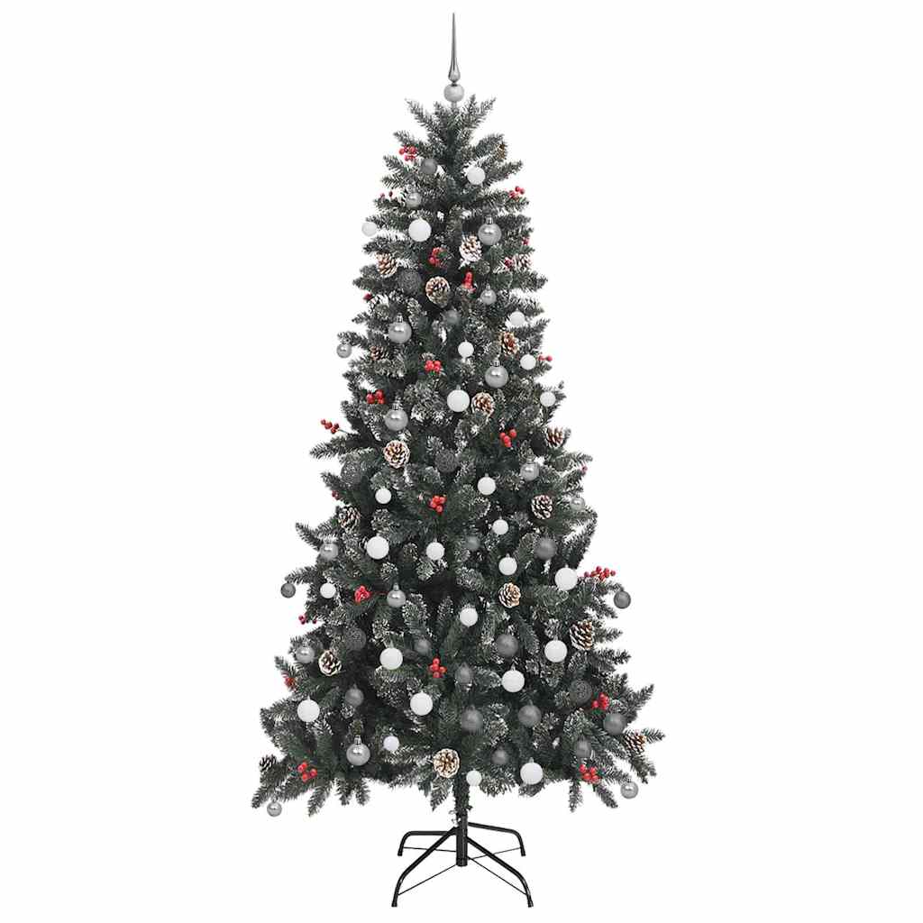 Artificial Christmas Tree with 300 LEDs with Stand Green 240 cm