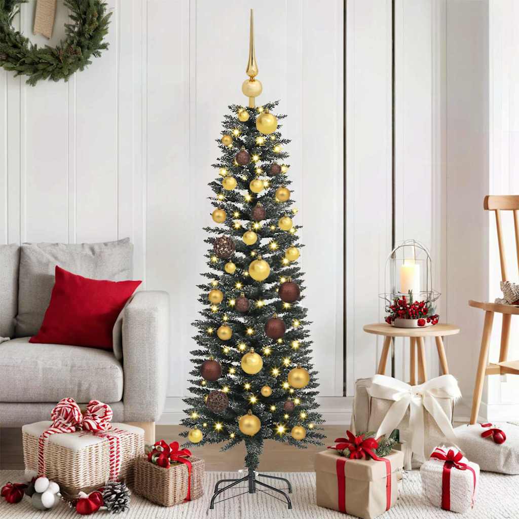 Artificial Christmas Tree with 150 LEDs with Stand Green 120 cm