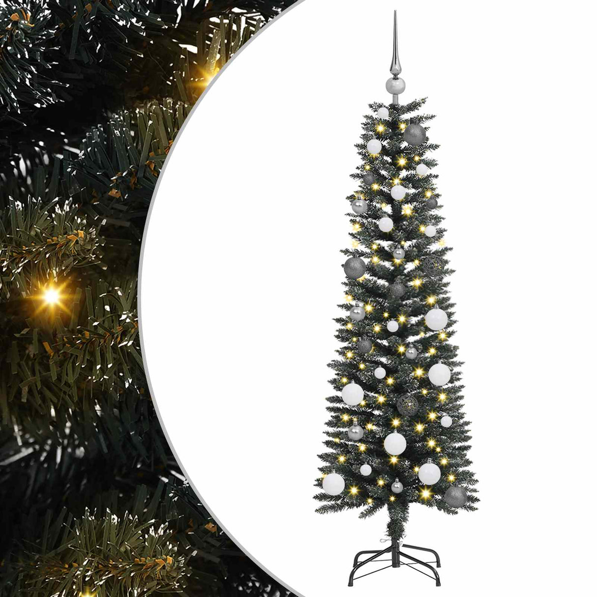 Artificial Christmas Tree with 150 LEDs with Stand Green 150 cm
