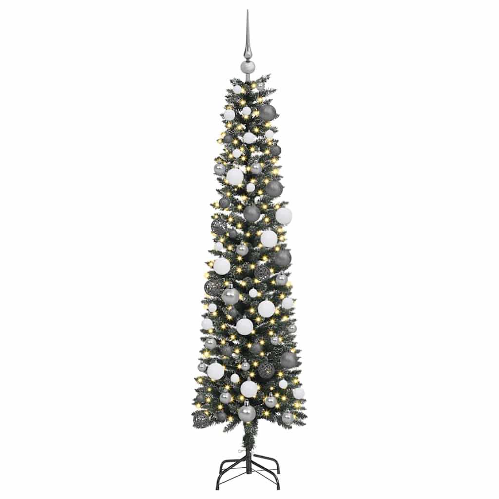 Artificial Christmas Tree with 300 LEDs with Stand Green 180 cm