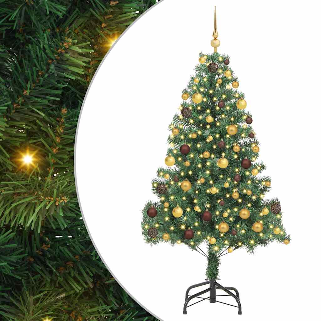 Christmas Tree with 300 LEDs with Stand Green 180 cm PVC