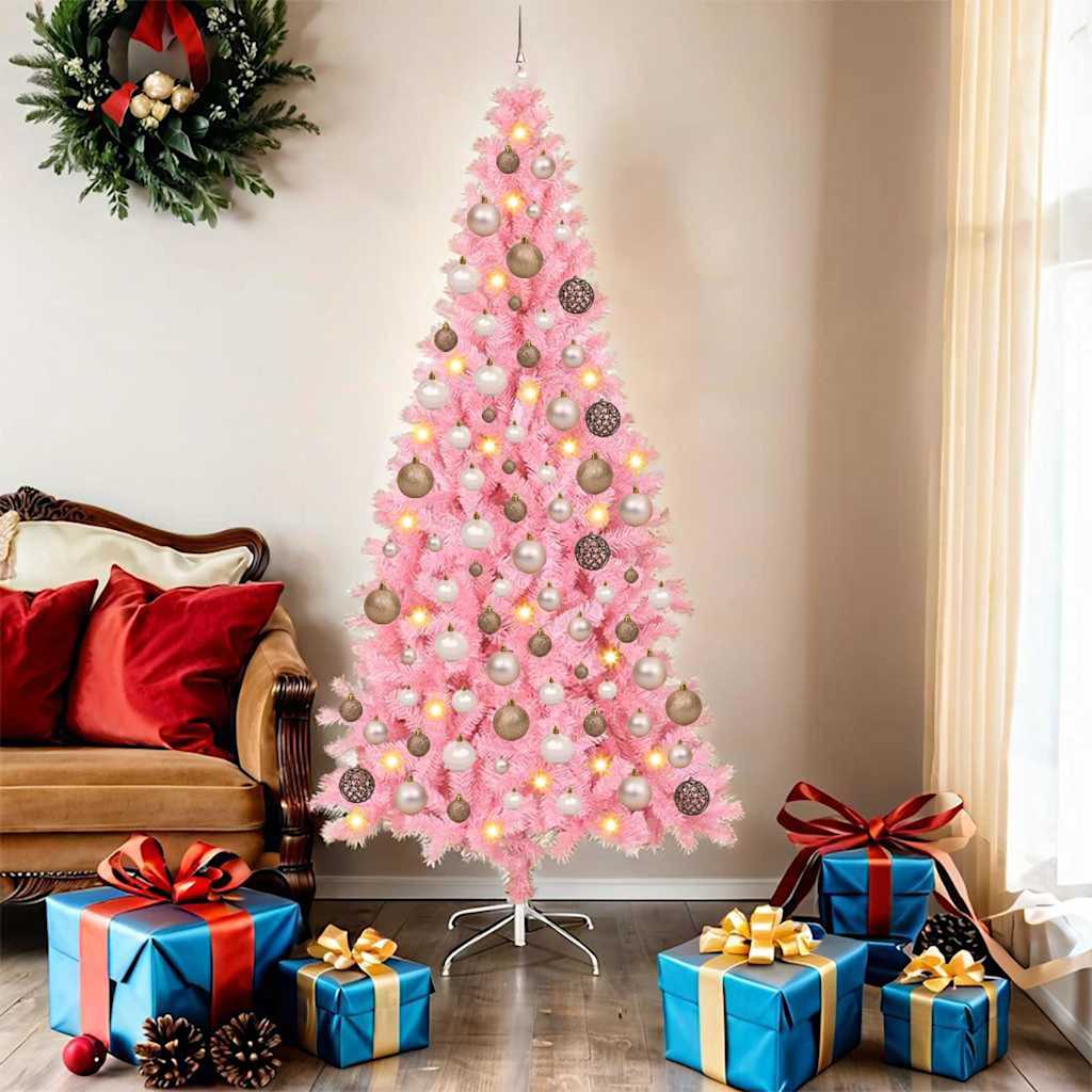 Christmas Tree Pink 180 cm PVC