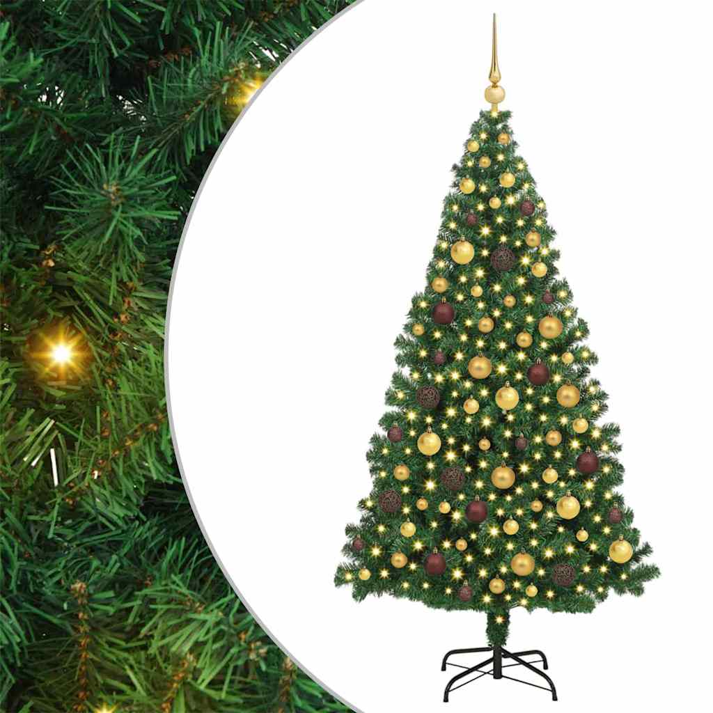 Artificial Christmas Tree Green 180 cm PVC, Steel and Plastic