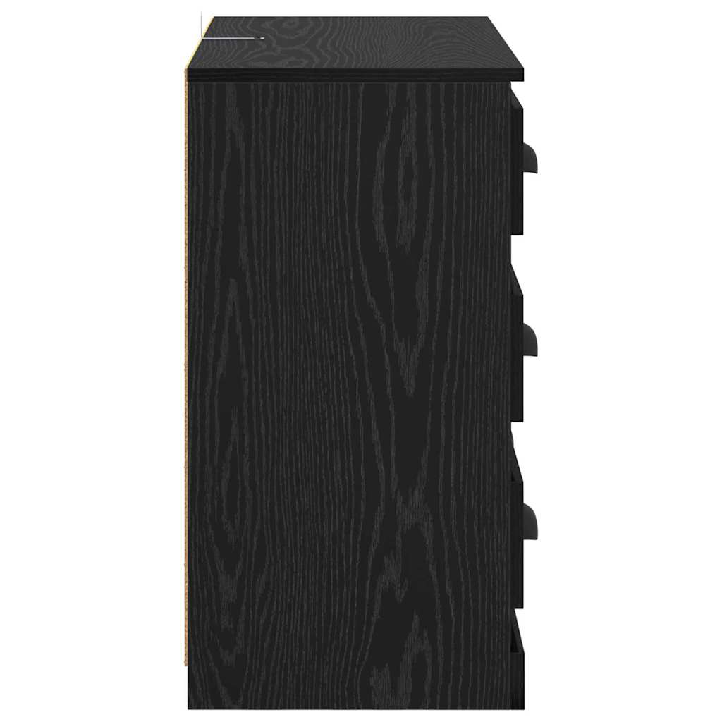 Sideboards 2 pcs Black Oak 70 x 35,5 x 67,5 cm Engineered Wood