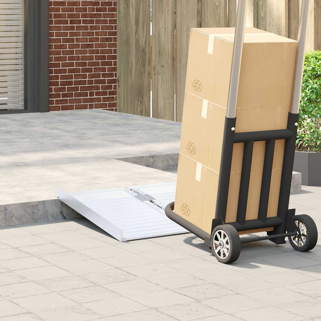 Ramp for Wheelchair 270 kg Silver 62 x 73 x 5 cm Aluminium