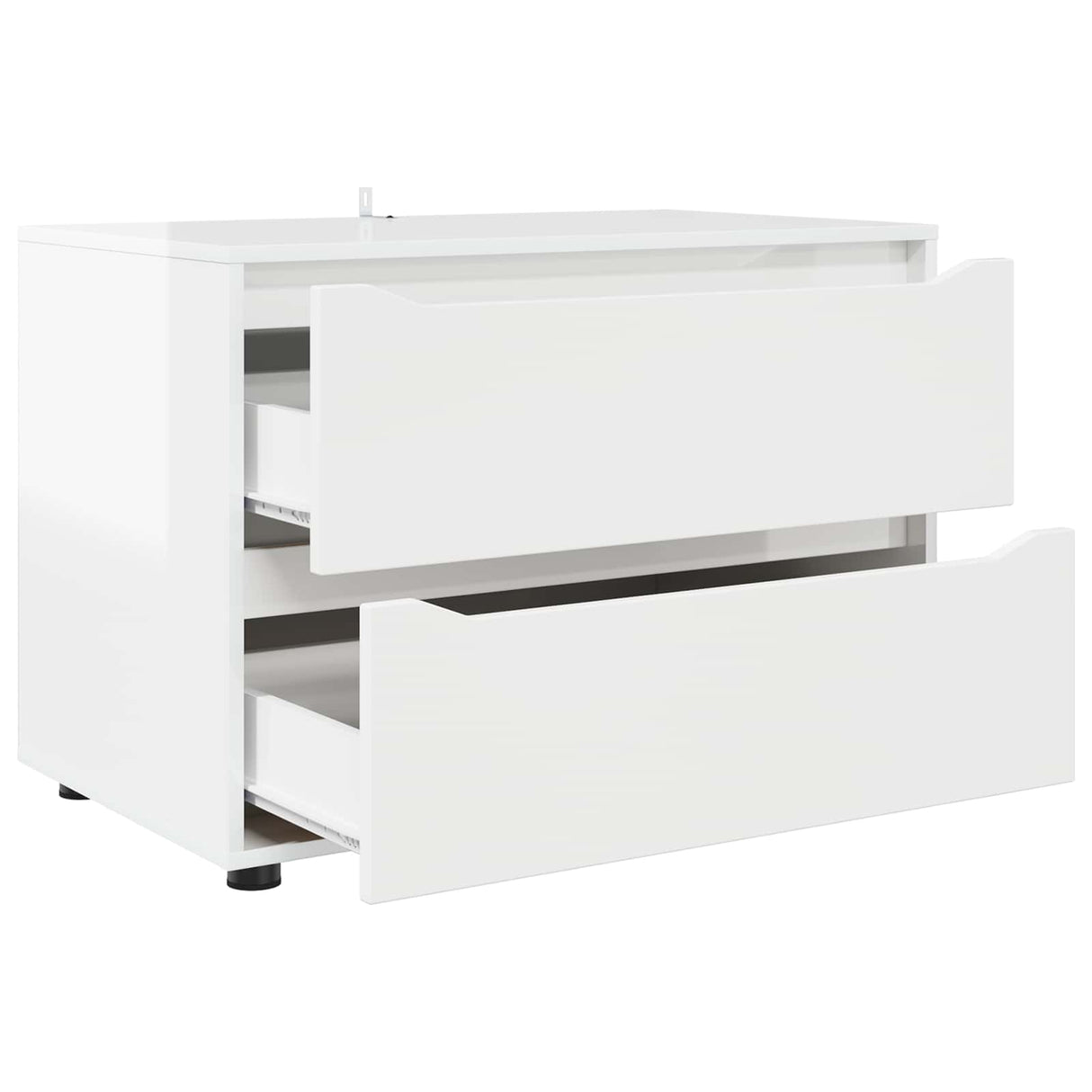 Storage Cabinet High Gloss White 80 x 48 x 57 cm