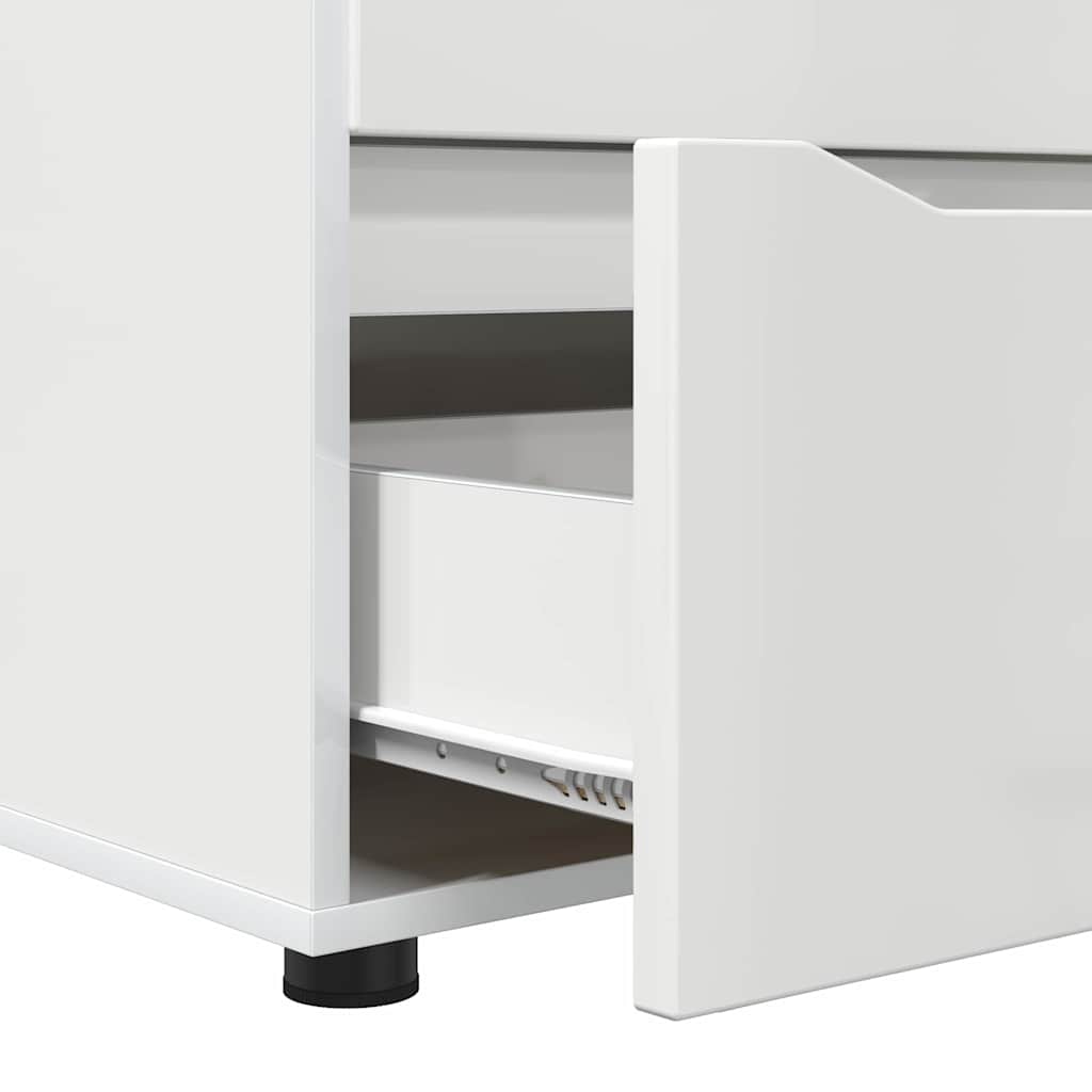 Storage Cabinet High Gloss White 60 x 48 x 57 cm