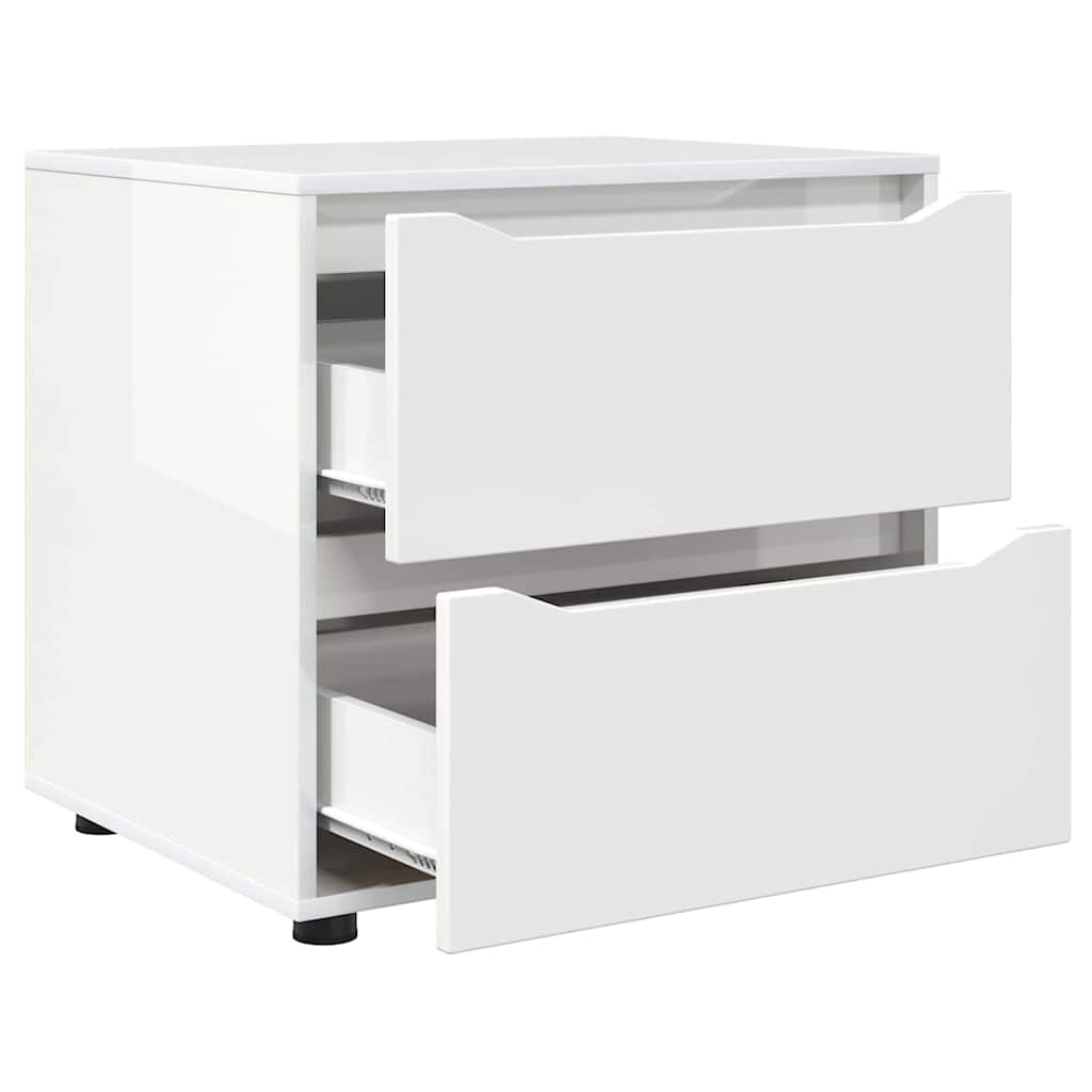 Storage Cabinet High Gloss White 60 x 48 x 57 cm