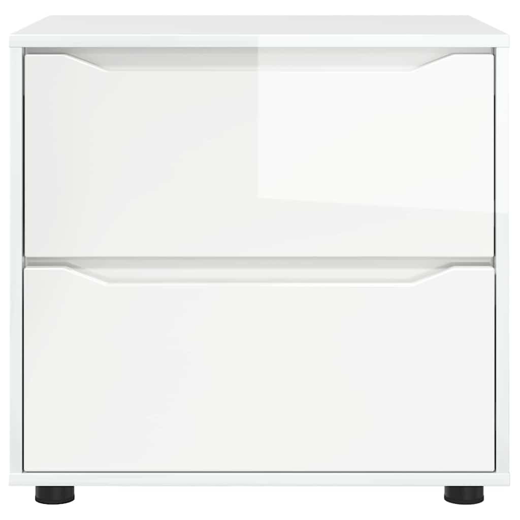 Storage Cabinet High Gloss White 60 x 48 x 57 cm