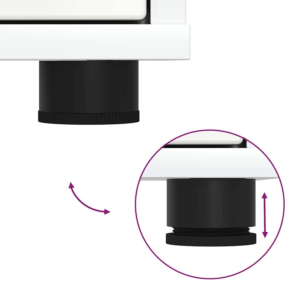 Storage Cabinet High Gloss White 60 x 48 x 57 cm