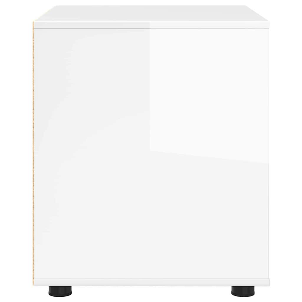Storage Cabinet High Gloss White 60 x 48 x 57 cm