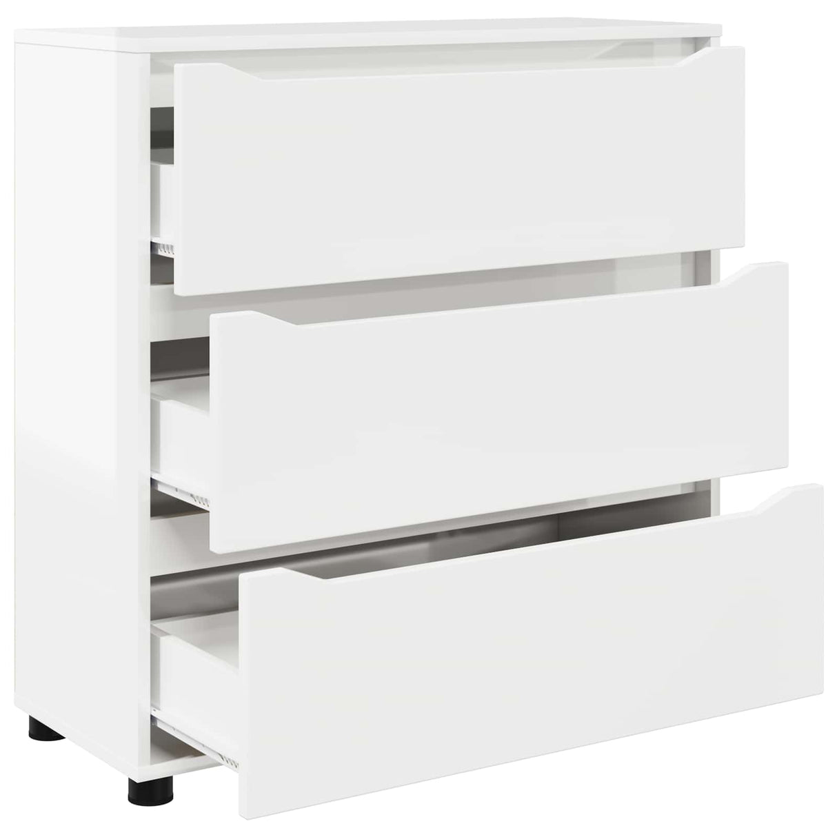 Storage Cabinet High Gloss White 80 x 31 x 81 cm
