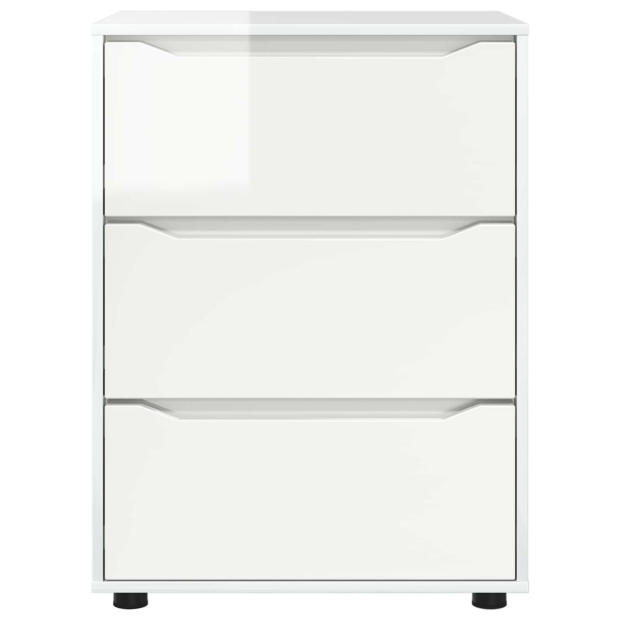 Storage Cabinet High Gloss White 60 x 48 x 81 cm