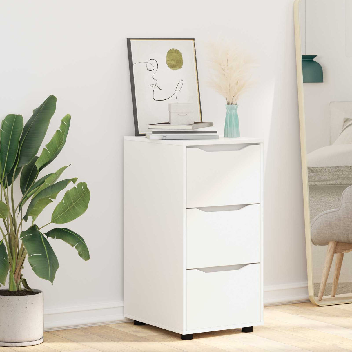 Storage Cabinet White 40 x 48 x 81 cm Engineered Wood
