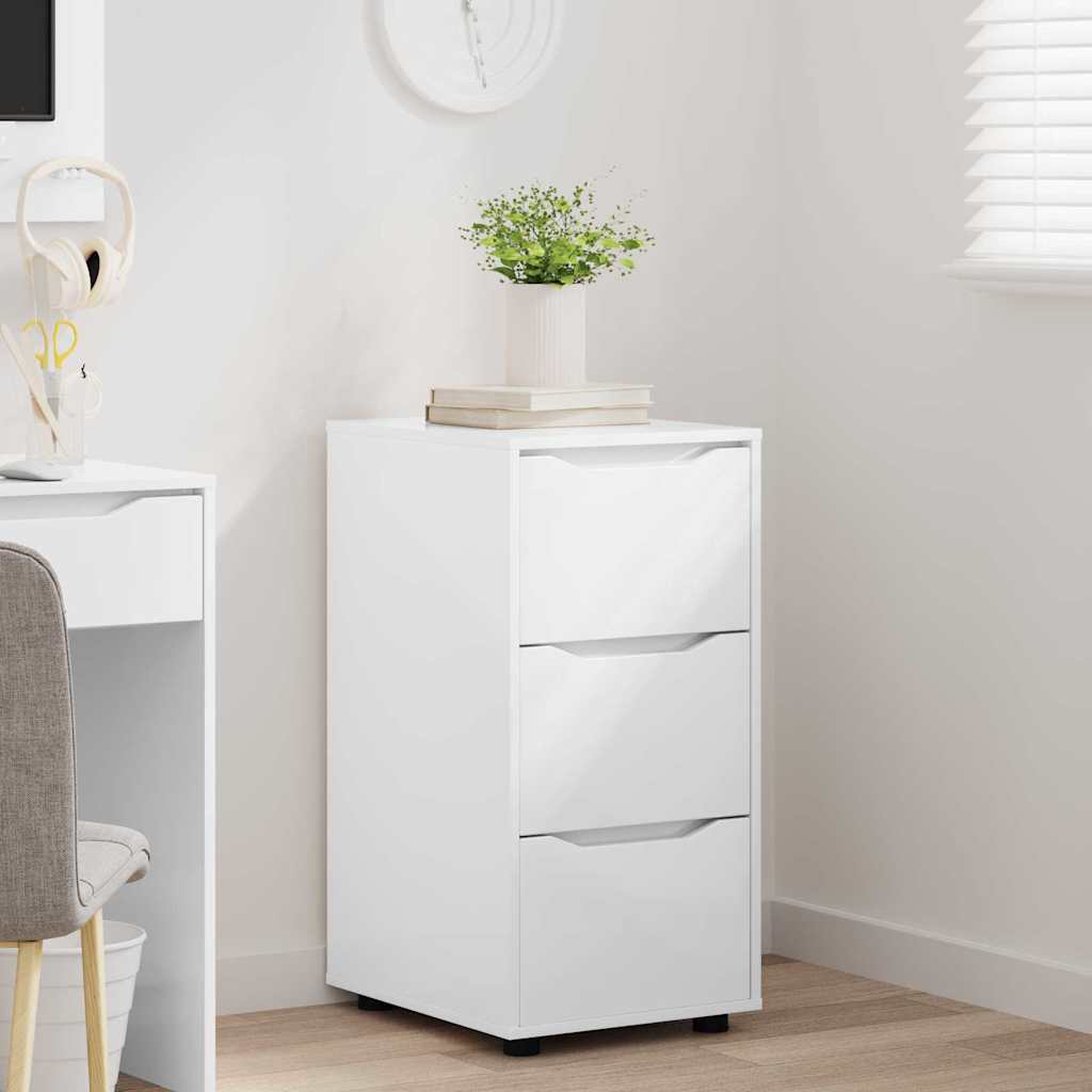 Storage Cabinet High Gloss White 40 x 48 x 81 cm
