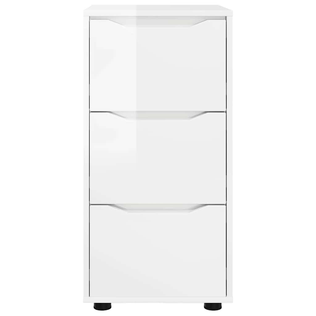 Storage Cabinet High Gloss White 40 x 48 x 81 cm