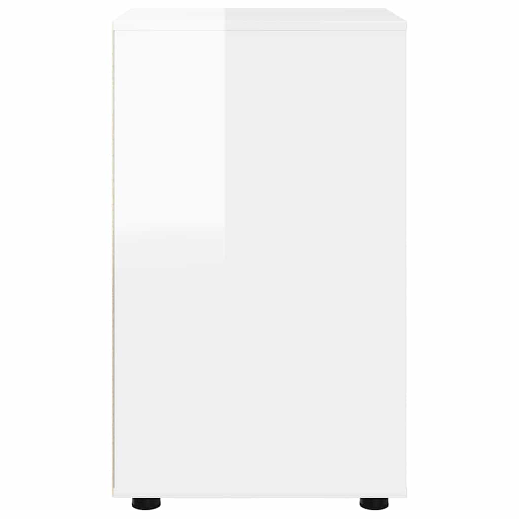 Storage Cabinet High Gloss White 40 x 48 x 81 cm