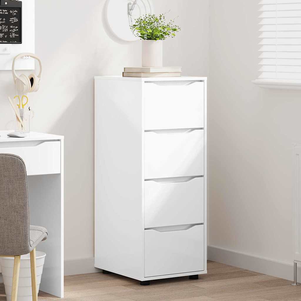Storage Cabinet High Gloss White 40 x 48 x 105 cm
