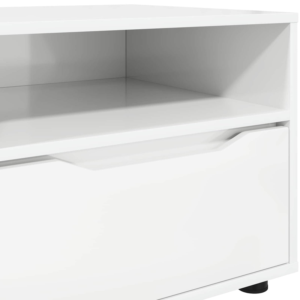 TV Cabinet 100 x 48 x 43 cm High Gloss White Engineered Wood