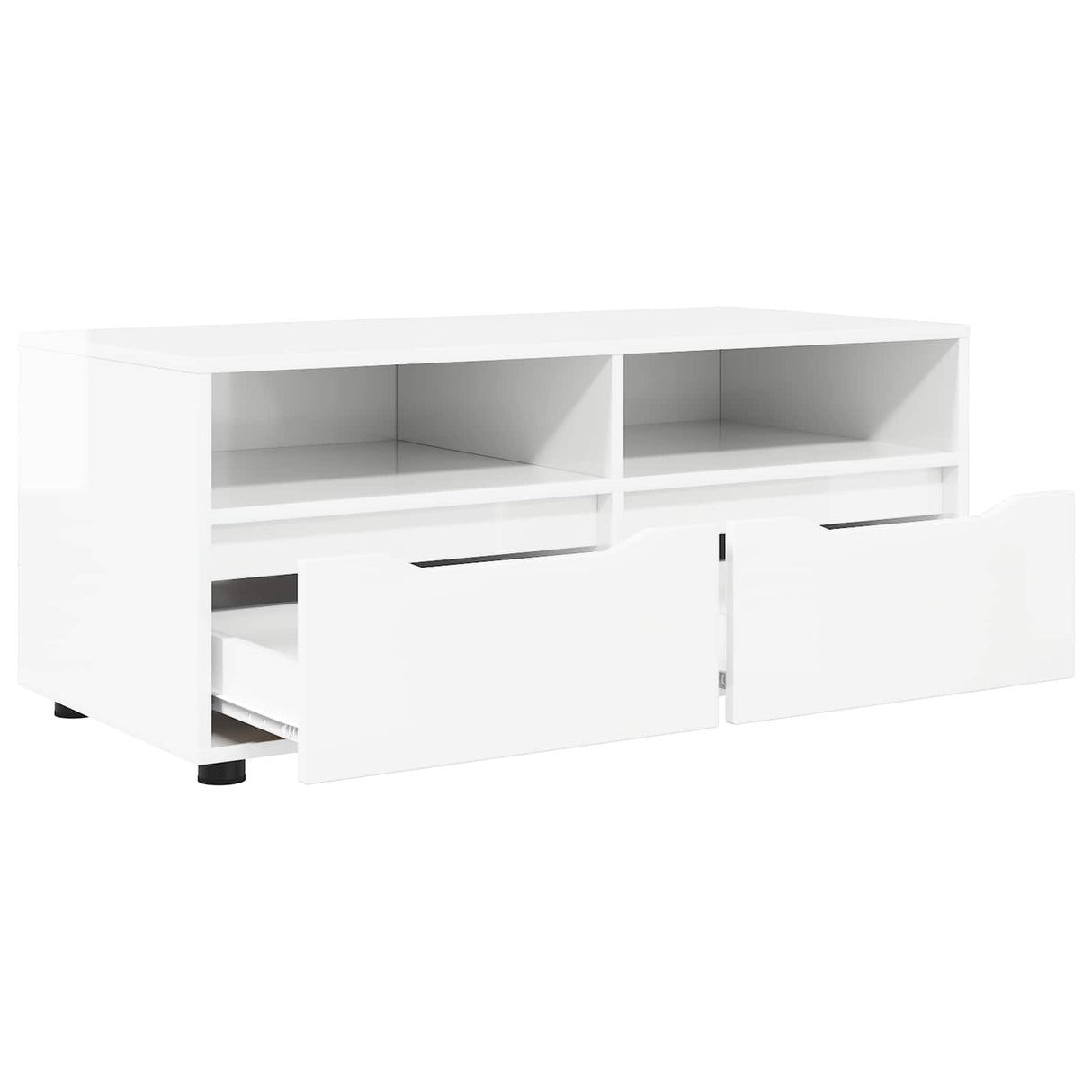 TV Cabinet 100 x 48 x 43 cm High Gloss White Engineered Wood