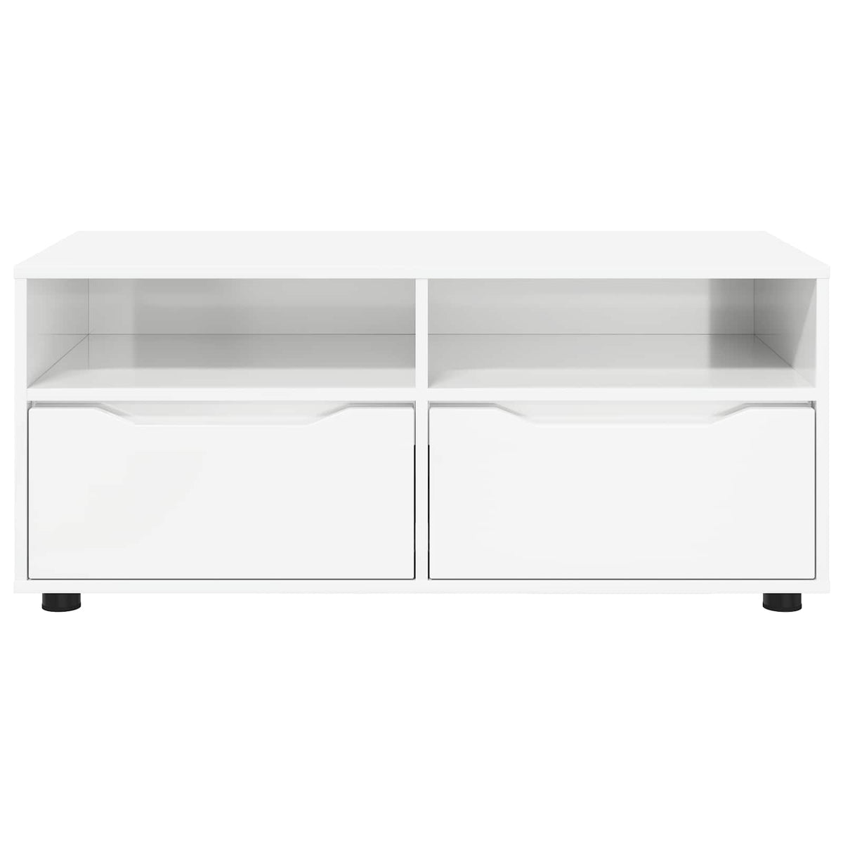 TV Cabinet 100 x 48 x 43 cm High Gloss White Engineered Wood