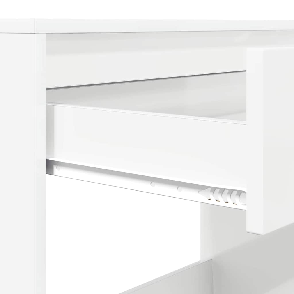 Desk High Gloss White 100 x 50 x 78 cm Engineered Wood