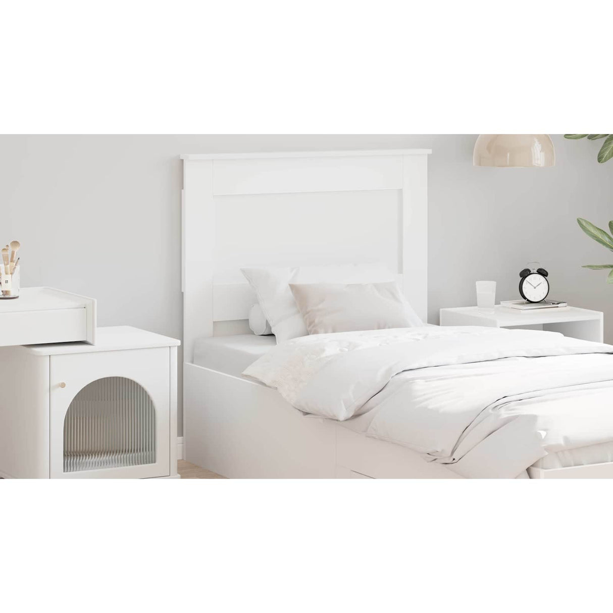 Headboard with Headboard White 90 cm Engineered Wood