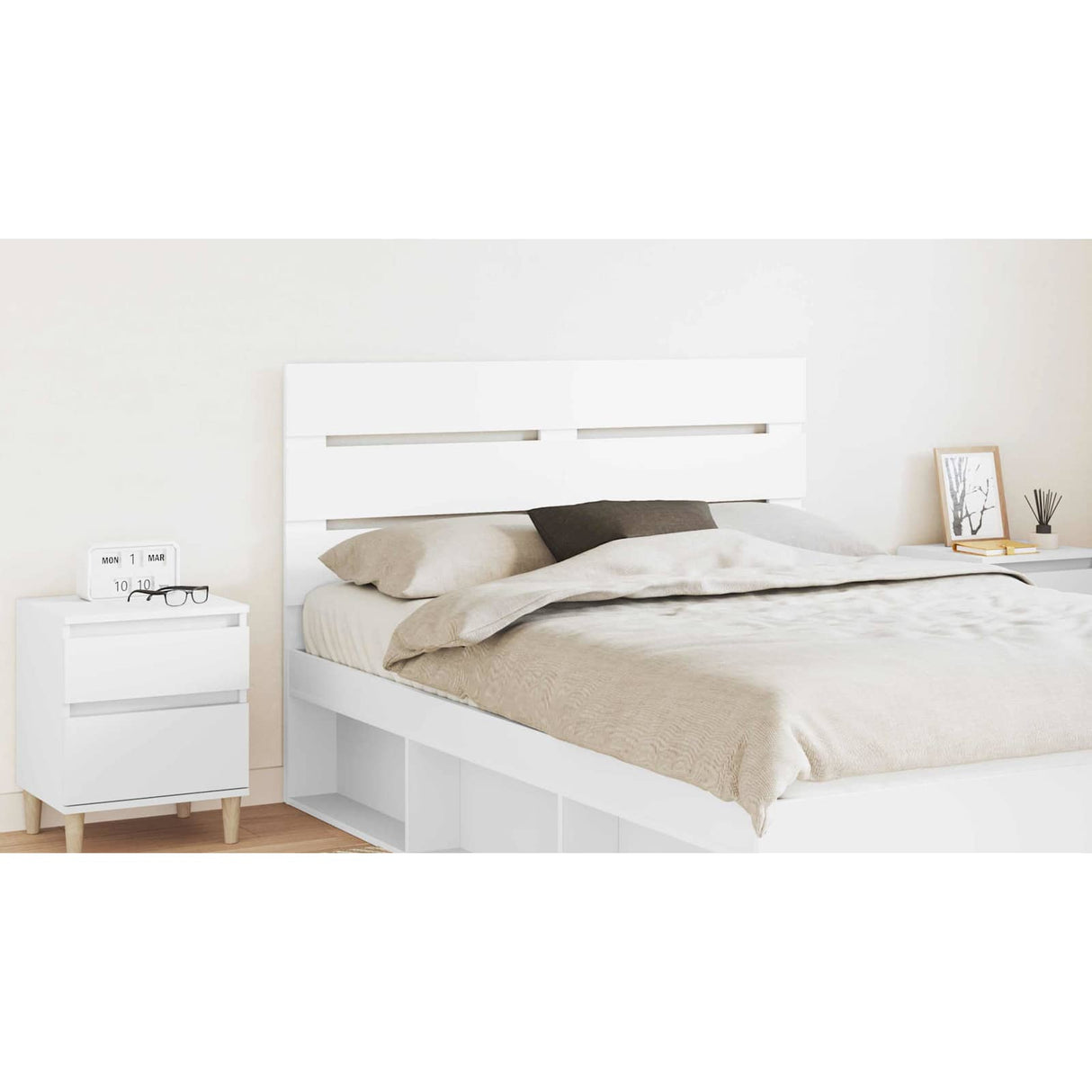 Headboard White Engineered Wood