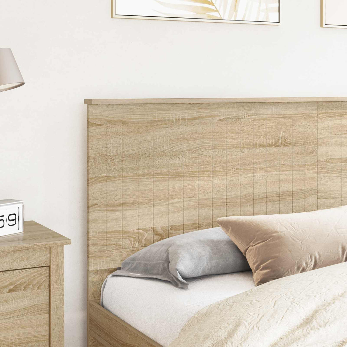 Headboard with Headboard Sonoma Oak 180 cm Engineered Wood