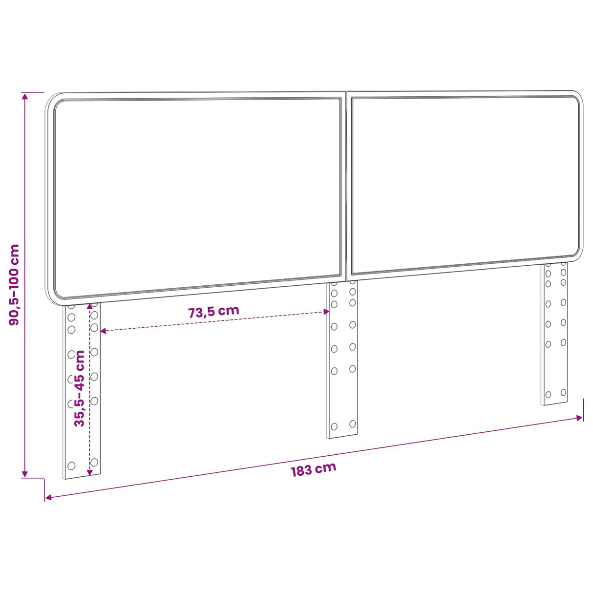 Headboard Sonoma Oak Engineered wood