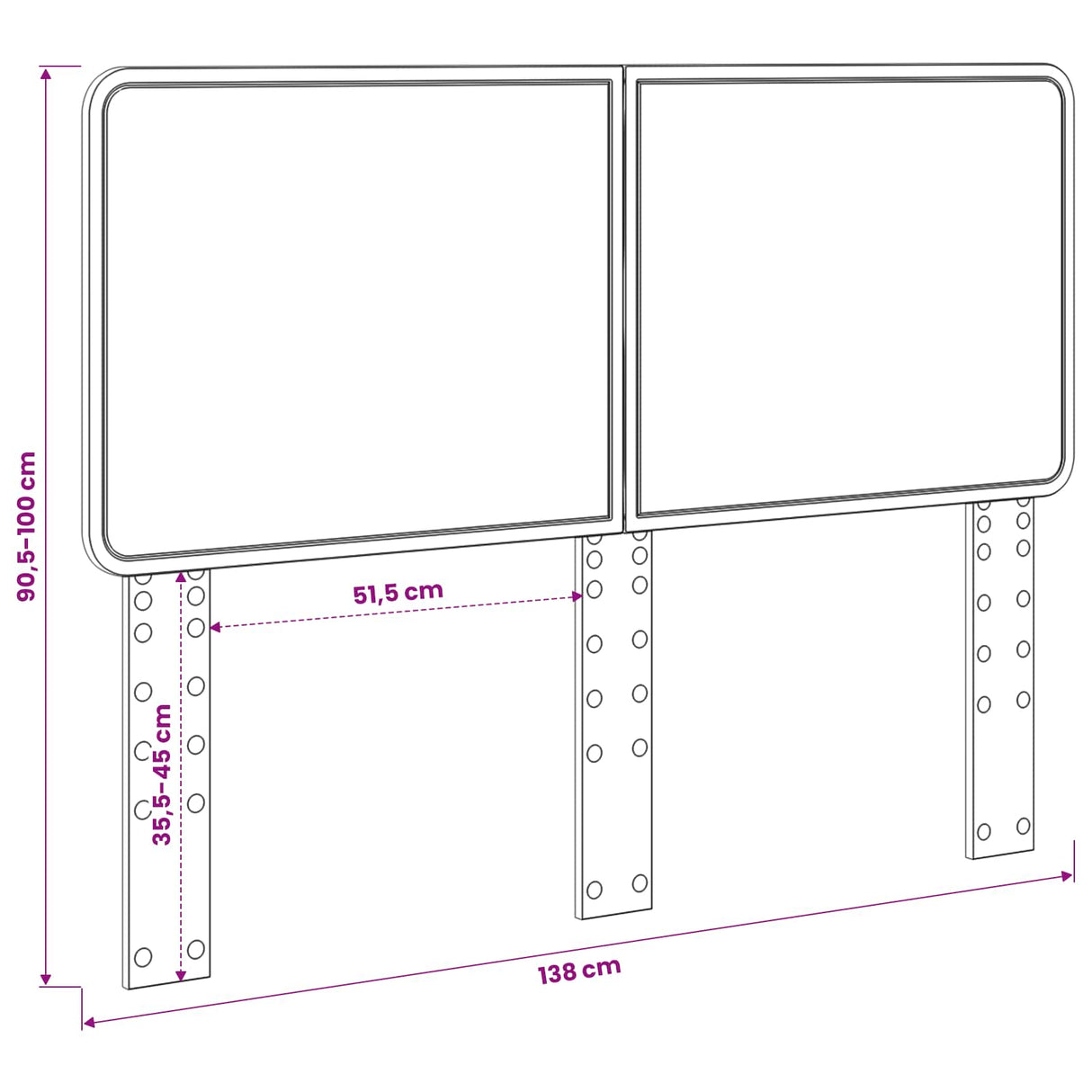 Headboard Sonoma Oak Engineered wood