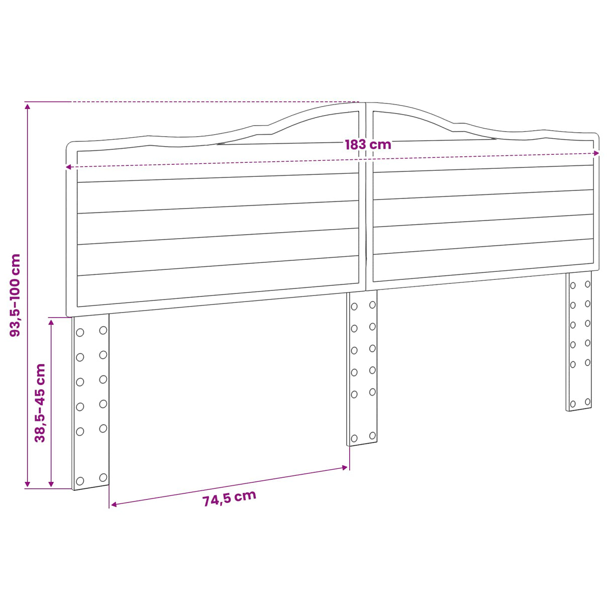 Headboard Sonoma Oak Engineered wood