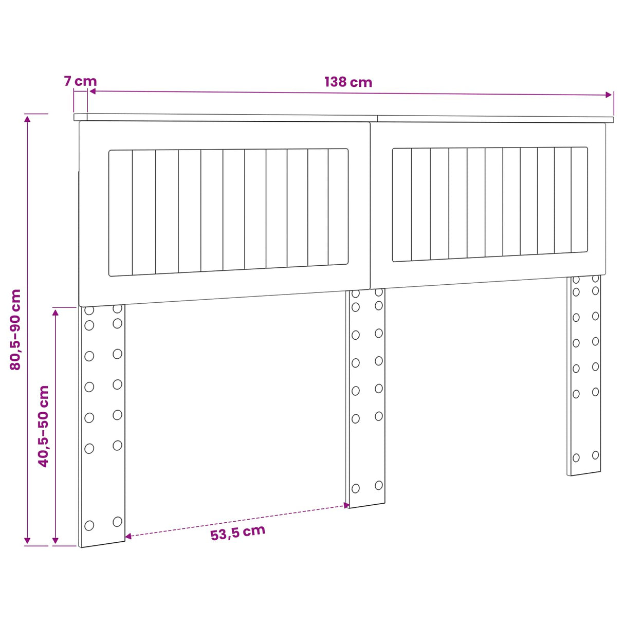 Headboard Sonoma Oak Engineered wood