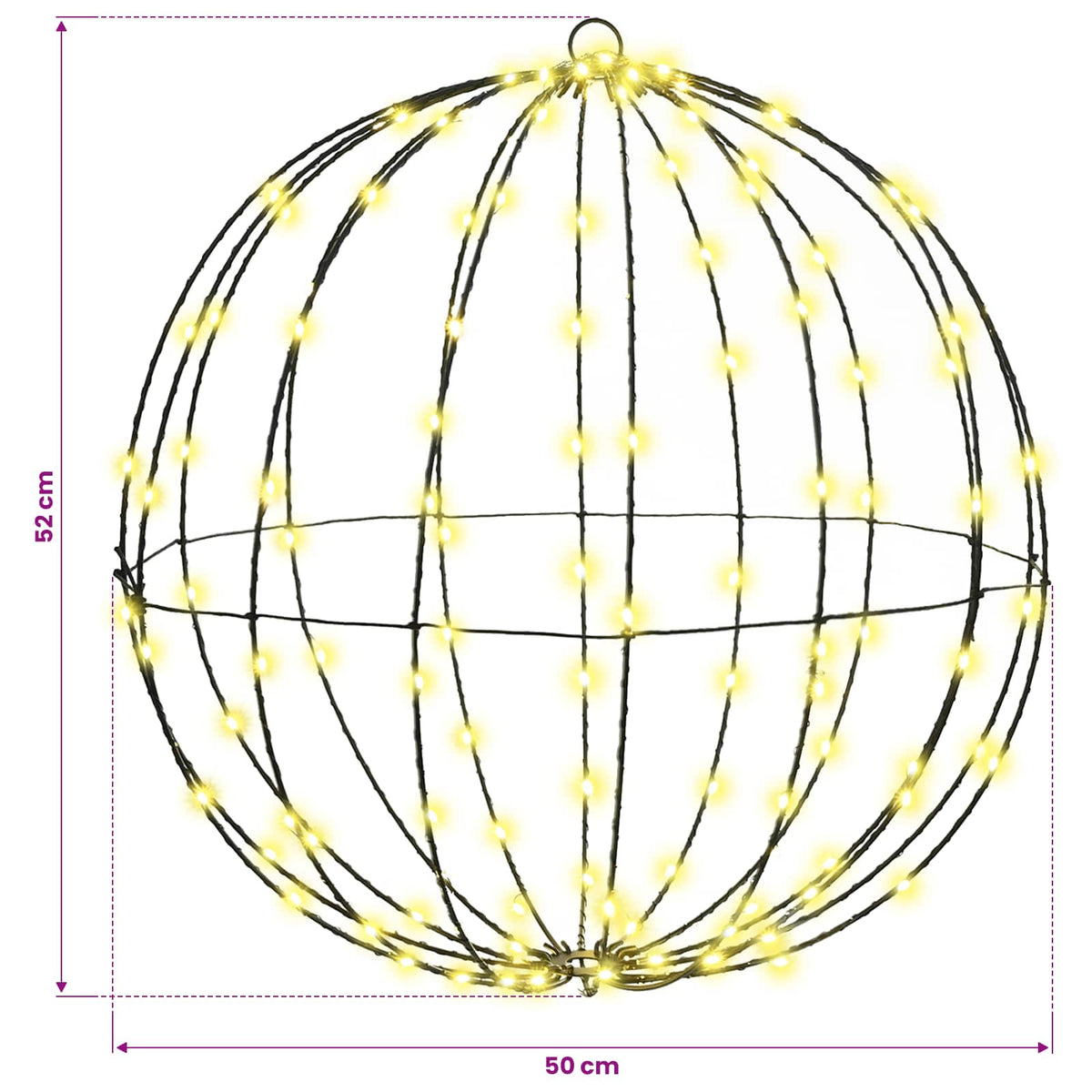 Ball Warm white 50 x 50 x 52 cm Metal 160 LEDs