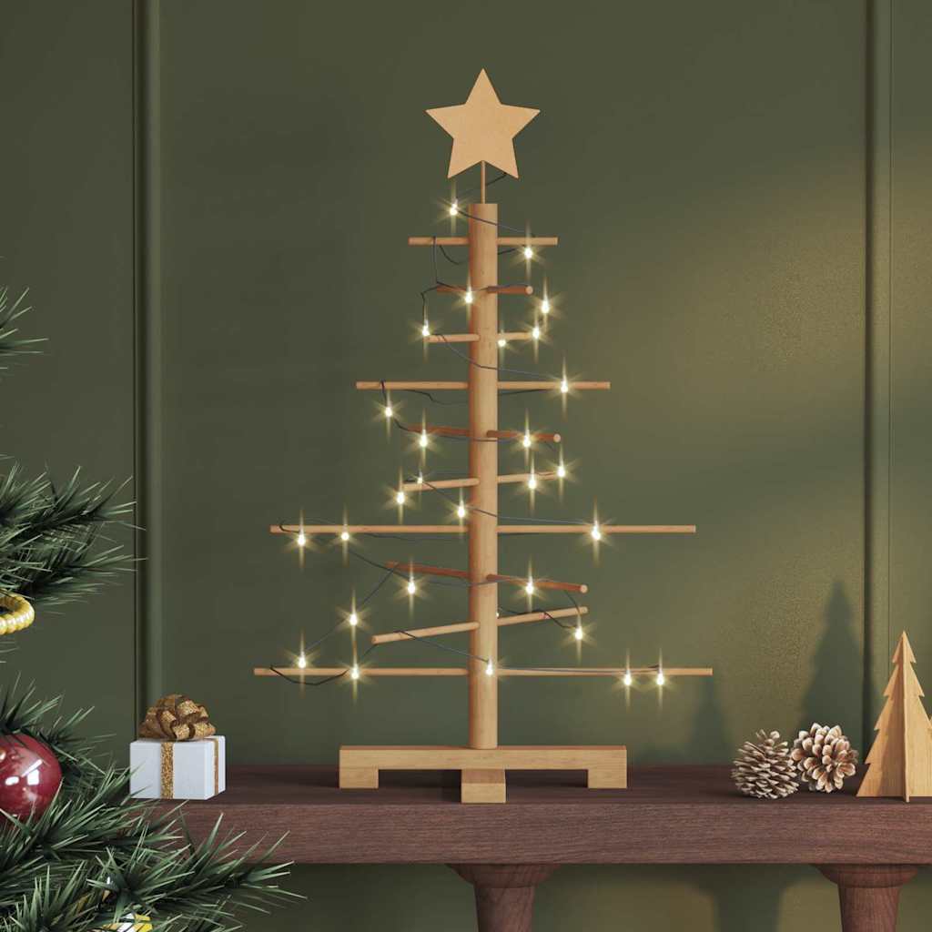Wooden Christmas Tree with Stand Brown 75 cm Bamboo