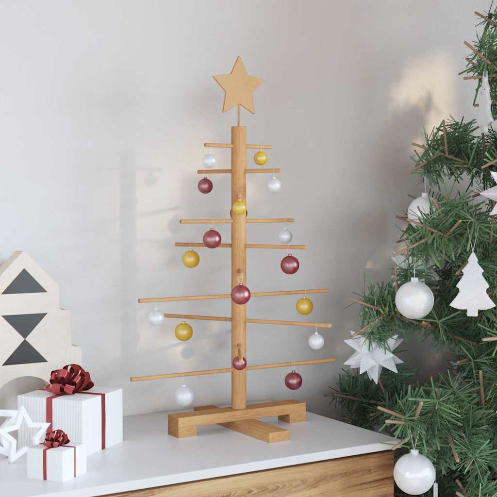 Wooden Christmas Tree with Stand Brown 75 cm Bamboo