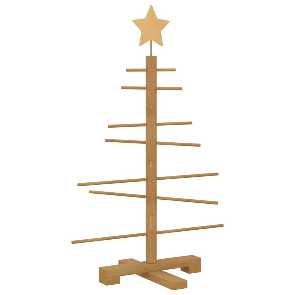 Wooden Christmas Tree with Stand Brown 75 cm Bamboo