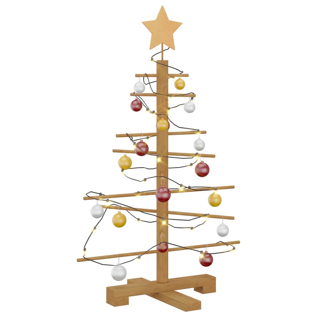 Wooden Christmas Tree with Stand Brown 75 cm Bamboo
