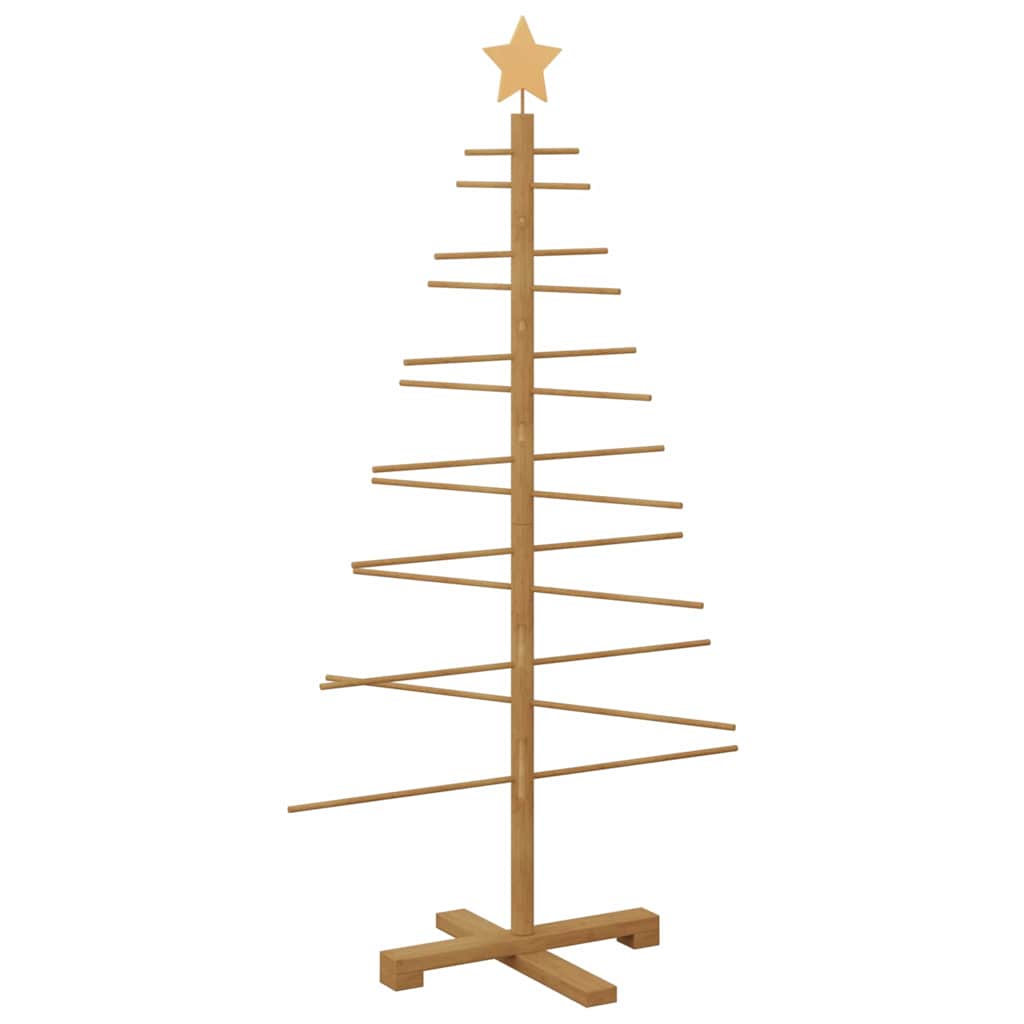 Wooden Christmas Tree with Stand Brown 125 cm Bamboo