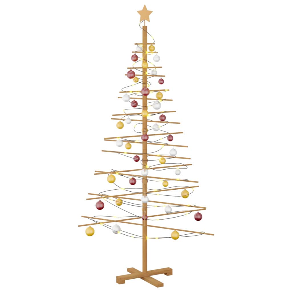Wooden Christmas Tree with Stand Brown 180 cm Bamboo