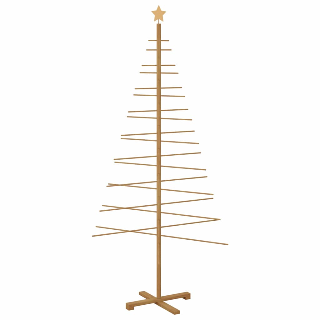 Wooden Christmas Tree with Stand Brown 210 cm Bamboo