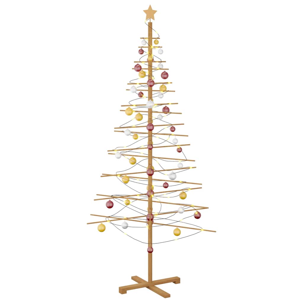 Wooden Christmas Tree with Stand Brown 210 cm Bamboo