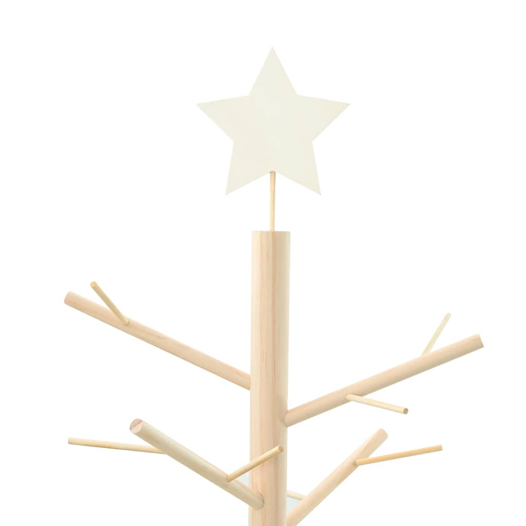 Wooden Christmas Tree with Stand Natural 75 cm Solid pine wood