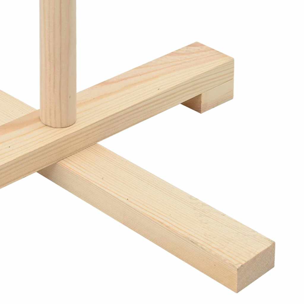 Wooden Christmas Tree with Stand Natural 180 cm Solid pine wood