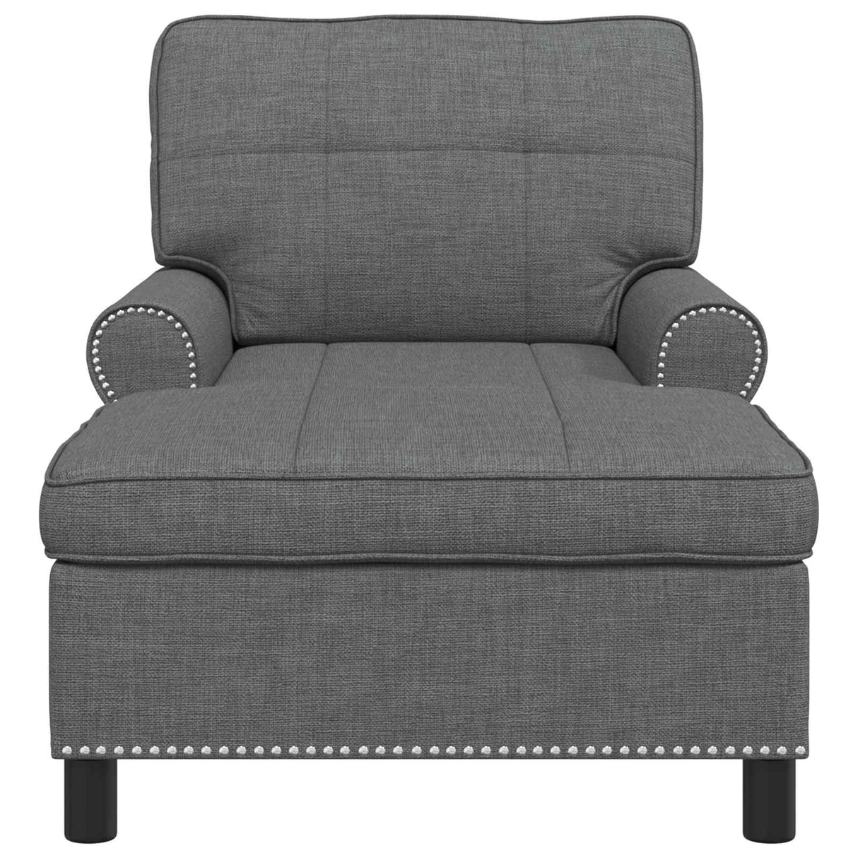 Lounge Chair with Cushion Dark Grey 91 x 157 x 91 cm Fabric