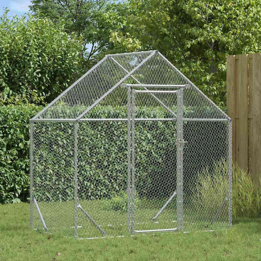 Chicken Cage Silver 170 x 100 x 177 cm Galvanised Steel