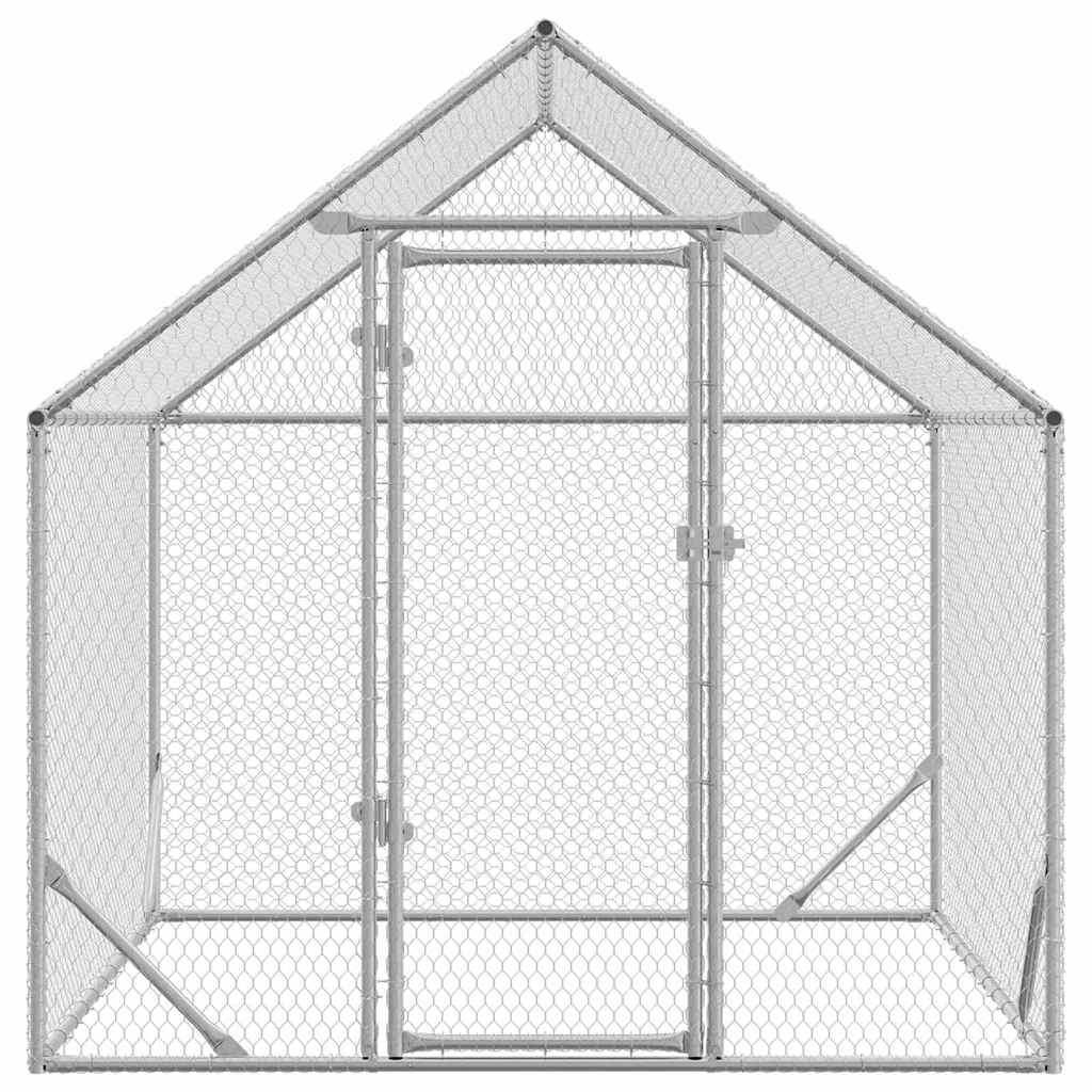 Chicken Cage Silver 200 x 170 x 177 cm Galvanised Steel