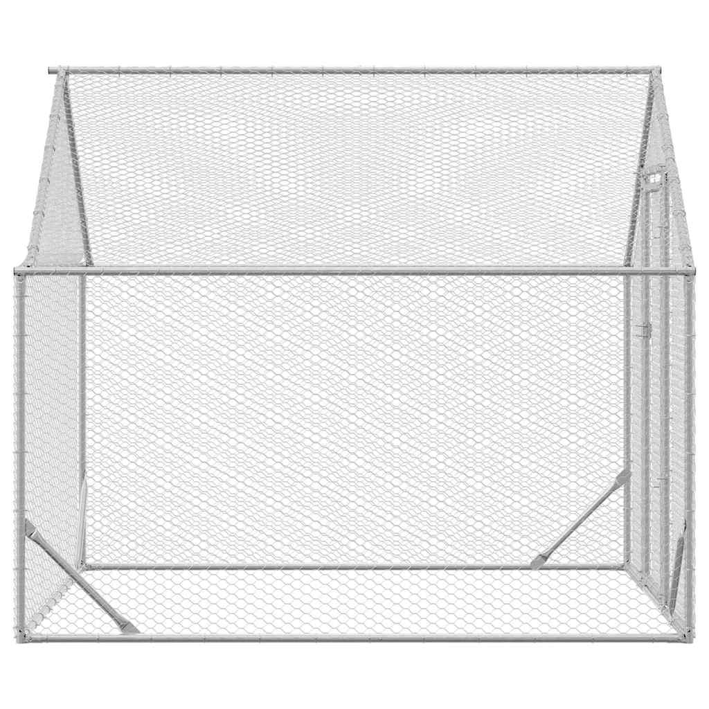 Chicken Cage Silver 200x170x177cm Galvanised Steel