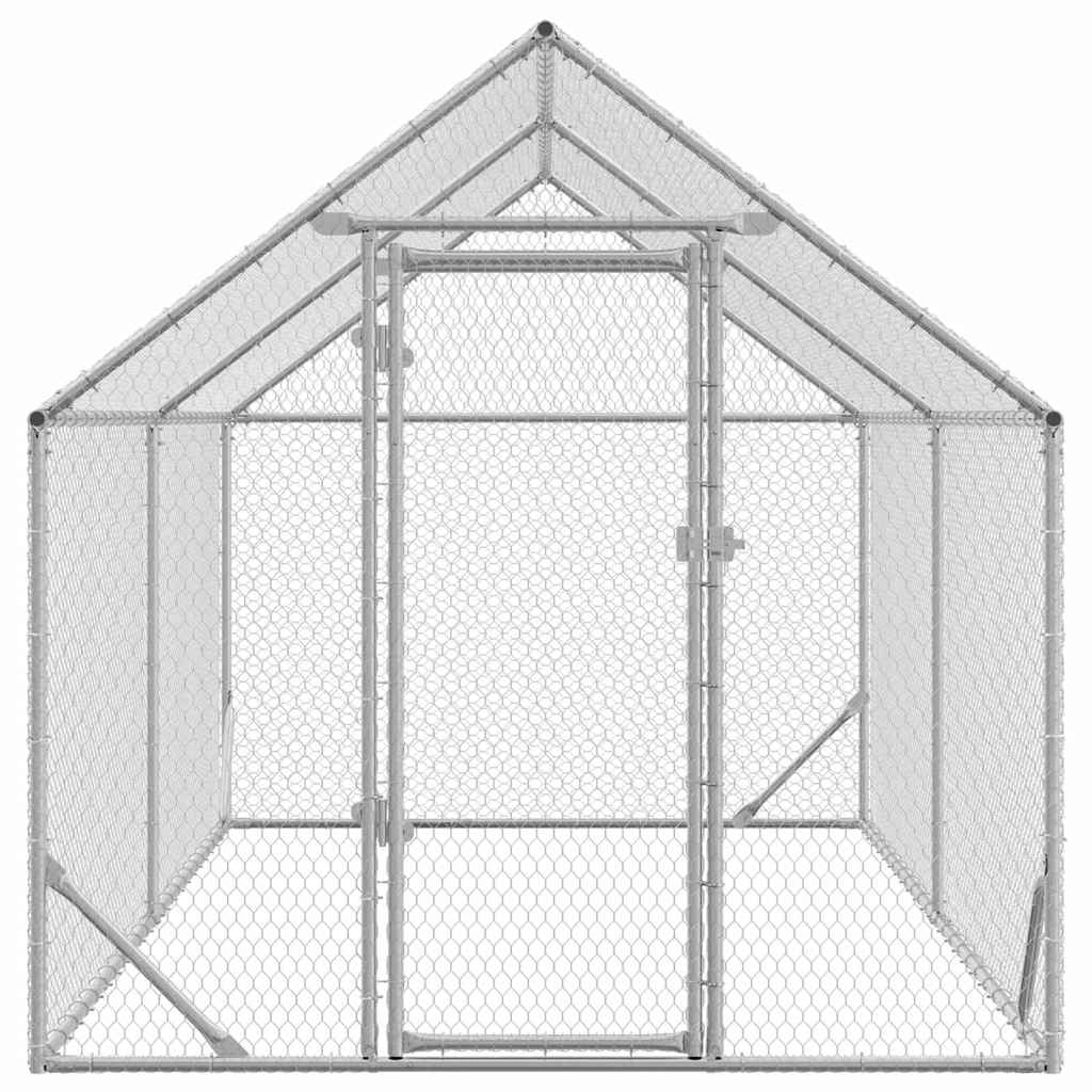 Chicken Cage Silver 400 x 170 x 177 cm Galvanised Steel