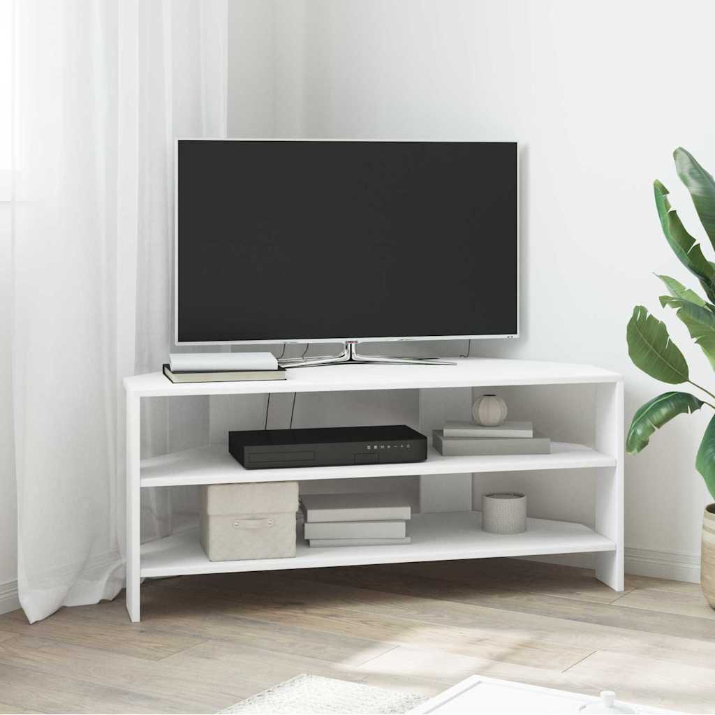 CornerTVCabinet 100 x 40.5 x 45 cm White Engineered Wood